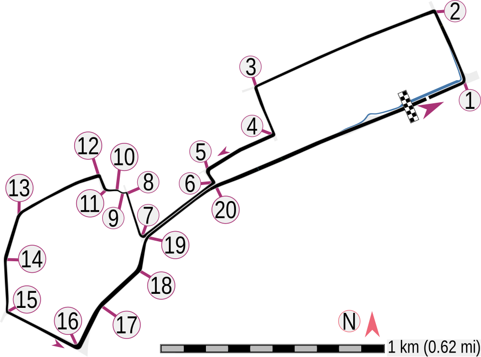 Baku City Circuit track layout