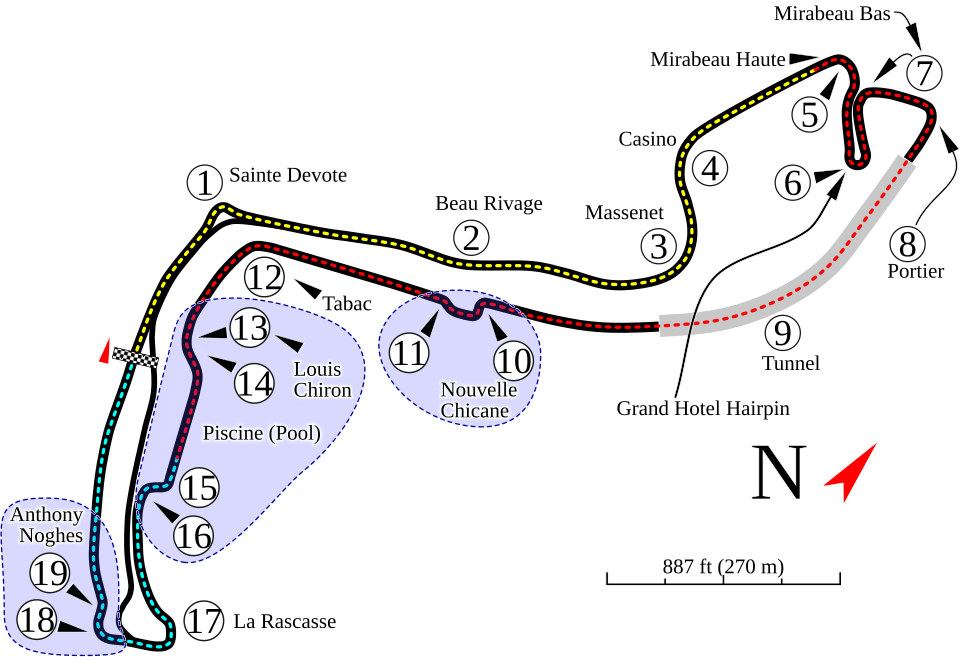Circuit de Monaco track layout