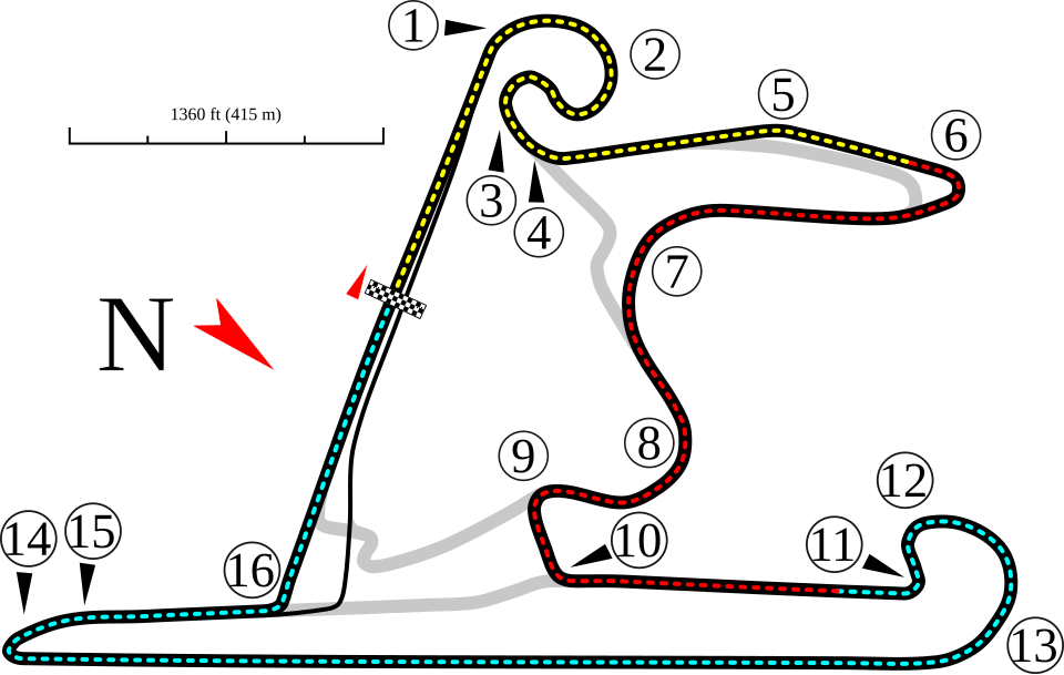 Shanghai International Circuit track layout